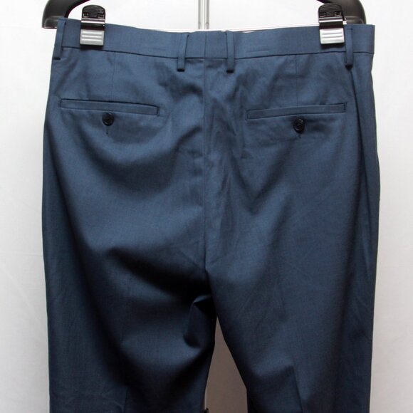 Kenneth Cole Reaction Men's Slim-Fit Stretch Dress Pants Blue 34Wx34L D110603 - Picture 2 of 4